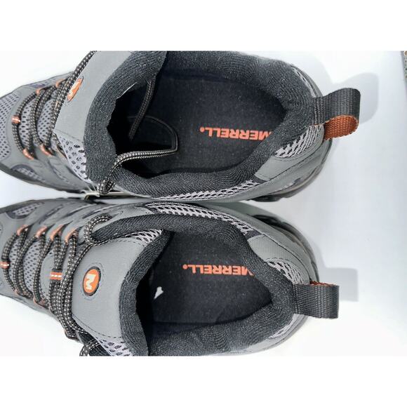 Merrell Hiking Shoes Gray Moab 2 GTX Vibram Goretex Leather J06039 Men’s Size 12 - Picture 11 of 12